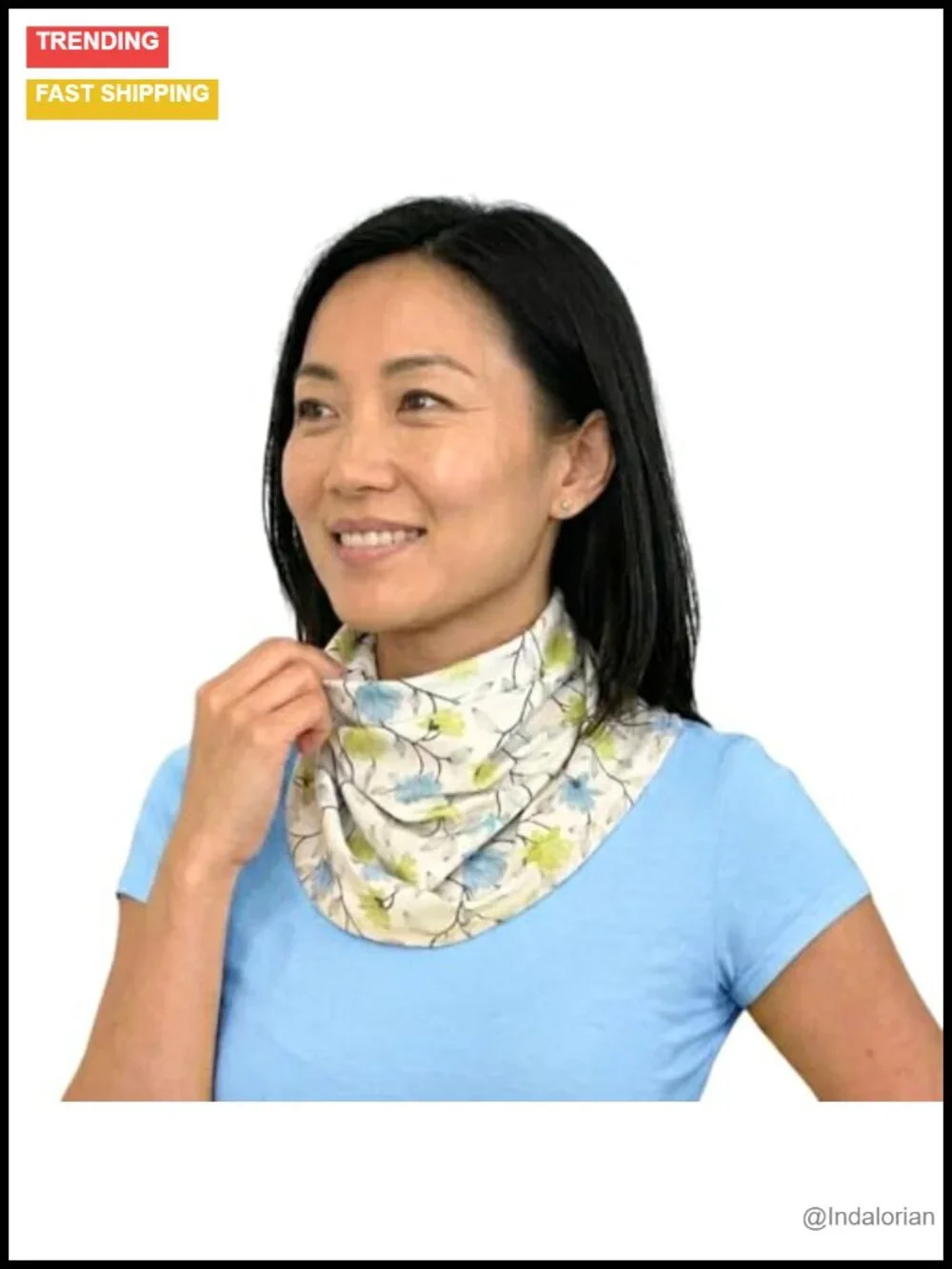 UPF 50+ Reversible Neck Gaiter Wrap Scarf Lightweight Sun Protection